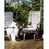 Beliani Garden Chair BORGIO Metal Brown/ Grey 3
