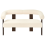 Beliani Sofa 2 Seater ILBRO Boucle Off-White/ Dark Brown 8