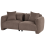 Beliani Sofa 3 Seater EKENES Fabric Brown 4