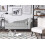Beliani Right-Hand Chaise Longue PESSAC with Storage Velvet Light Grey 4