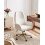 Beliani Office Chair CLARE Boucle White 4