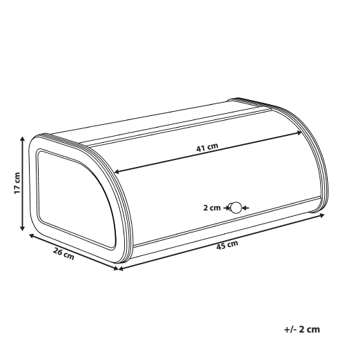 Beliani Bread Bin DELECTATION Stainless Steel Silver 2
