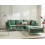 Beliani Modular Corner Sofa 4 Seater EVJA with Ottoman Velvet Green Left Hand 5