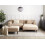 Beliani Corner Sofa 3 Seater HOLT with Ottoman Fabric Beige Left Hand 2