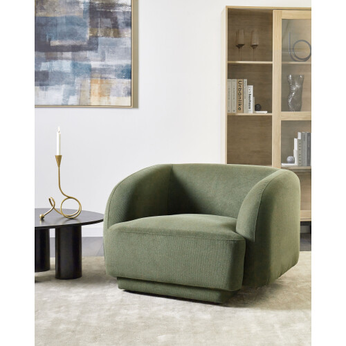 Beliani Armchair SKJANES Fabric Green 1