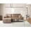 Beliani Corner Sofa Bed ABACKA with Storage Corduroy Light Brown Right Hand 2