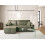 Beliani Corner Sofa Bed ABACKA with Storage Corduroy Green Right Hand 2