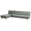 Beliani Modular Corner Sofa Bed 4 Seater ALSTEN Fabric Green Right Hand 4