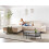 Beliani Corner Sofa IKAST Corduroy Beige Right Hand 2