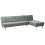 Beliani Modular Corner Sofa Bed 4 Seater ALSTEN Fabric Green Left Hand 4