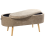 Beliani Upholstered Storage Bench OKLAHOMA Chenille Light Brown with Storage 4