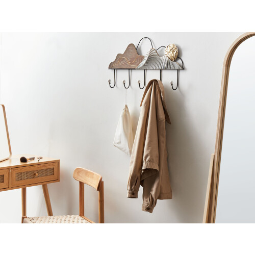 Beliani Wall Mounted Coat Rack SLIGO Black 1