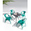 Beliani Set of 4 Garden Chairs NEMI Folding Teal 2
