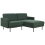 Beliani Corner Sofa 2 Seater BREDA Fabric Green Left Hand 4