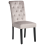 Beliani Set of 2 Dining Chairs VELVA Velvet Grey 5