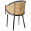 Beliani Set of 2 Dining Chairs WEIMAR Metal Black 6