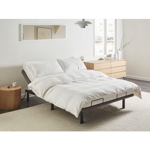 Beliani Electric Adjustable Bed Base BRUNOY 160 x 200 cm (EU King Size) Grey 1