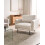 Beliani Armchair BREDA Fabric Light Beige 2