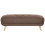 Beliani Ottoman HABO Fabric Dark Brown 5