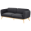 Beliani Sofa 3 Seater LJUNG Fabric Black 4