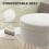 5L Velvet-Feel Storage Ottoman - Cream White 8