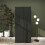 Double Panel Door Wardrobe, with Shelves - Black 3