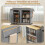 Homcom Isla de Cocina Gris 189.2 x 50 x 87.8 cm 6