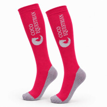 Coco Equestrian Pink Unisex Adult Breathable Knee High Long Boot Horse Riding Socks - 1 Pair