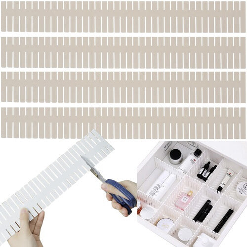 Adjustable Drawer Organizer Dividers, 4 Pack, Beige 1