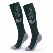 Coco Equestrian Green Unisex Child Breathable Knee High Long Boot Horse Riding Socks - 1 Pair