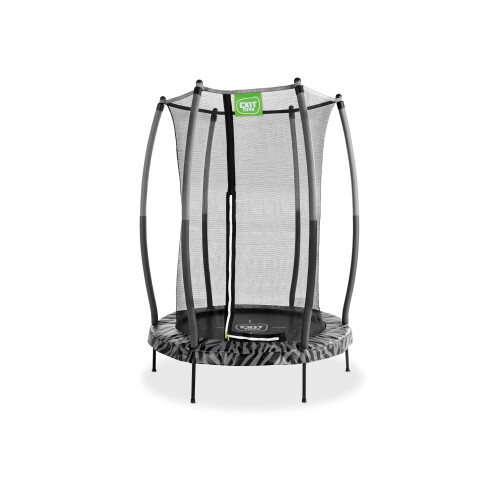 EXIT TOYS EXIT Tiggy Junior Trampoline with Safety 4.6ft – Black/grey