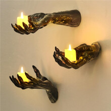 3PCS Halloween Gothic Wall Decor Candle Holders Creepy Hand Design