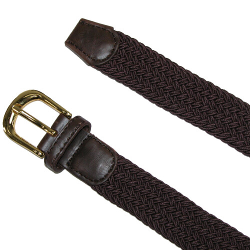 CTM Women's Elastic Braided Stretch Belt (Pack of 2) 2