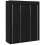 Fabric Wardrobe, with Rails and Shelves - Black 1