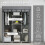 Fabric Wardrobe, with Rails and Shelves - Dark Grey 6