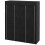Fabric Wardrobe, with Rails and Shelves - Black 2