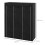Fabric Wardrobe, with Rails and Shelves - Black 5