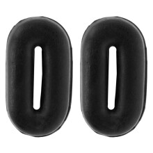 Oypla Coco Equestrian Black Rubber Martingale Stops Pair