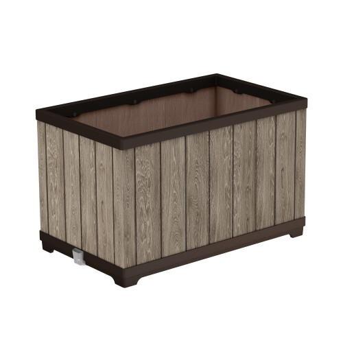 Keter Signature Rectangle Planter - Ashwood Brown