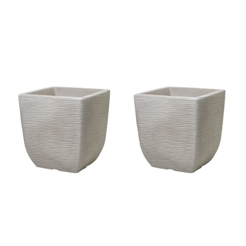 Stewarts Cotswold Outdoor Garden Square Planter 32cm, Pack of 2