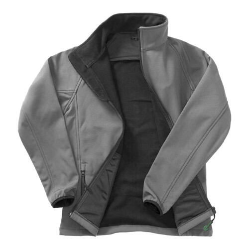 (L, Charcoal/Black) Result Core Mens Printable Soft Shell Jacket 2