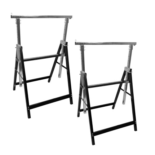 Oypla Oypla 2x Adjustable Builder DIY Carpentry Work Bench Telescopic Saw Horses Trestle