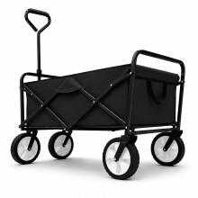 Oypla Black Heavy Duty Foldable Garden Festival Trolley Cart Wagon Utility