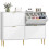 Elegant Four-Drawer Shoe Cabinet - White 1