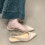 (Pink,36)Womens Pu Comfortable Flat Sandals With Pointed Tips And Solid Design Color 4