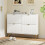 Elegant Four-Drawer Shoe Cabinet - White 4