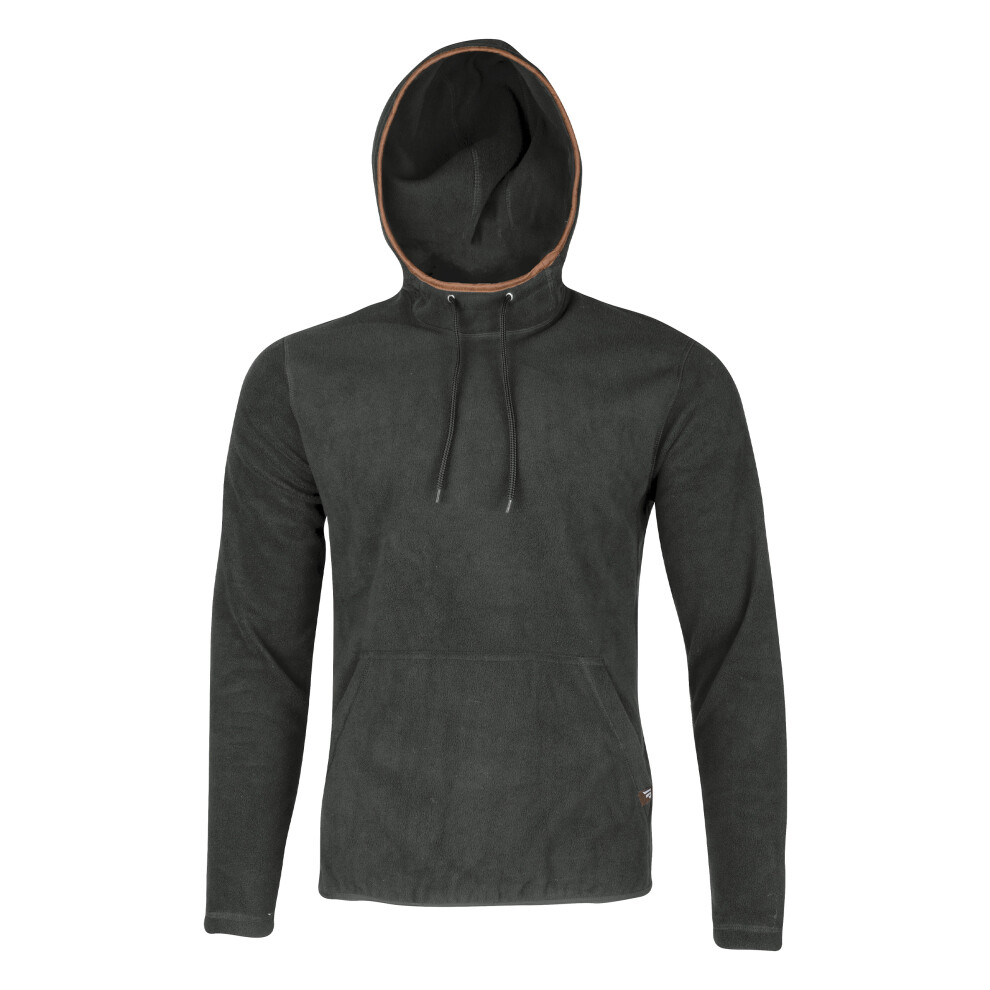 Jack Pyke Unisex Adult Regular/Classic Country Hoodie With Antiqued Faux Leather Piping - Charcoal M