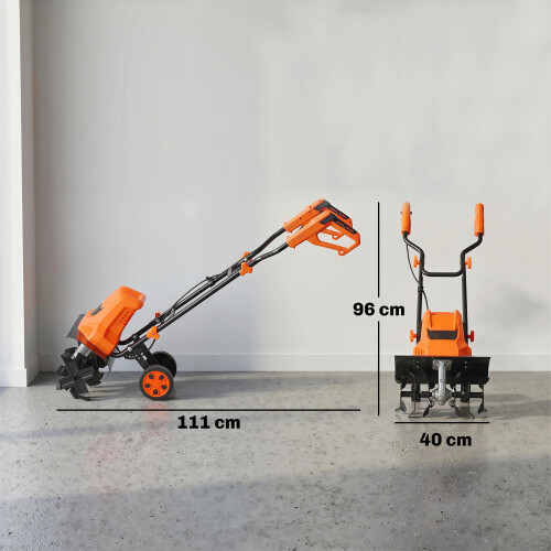 Outsunny Outsunny 1500W Electric Tiller with 40cm Working Width, 20cm Tilling Depth 2