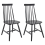 Beliani Set of 2 Dining Chairs BURBANK Wood Black 1