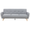 Beliani Sofa Bed 3 Seater FLORLI Fabric Light Grey 1